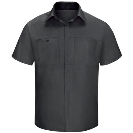 WORKWEAR OUTFITTERS Men's Long Sleeve Perform Plus Shop Shirt w/ Oilblok Tech Charcoal/Black, 3XL SY32CB-RG-3XL